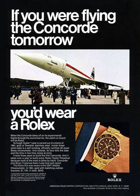 concorde rolex ad|The Complete History of The Rolex GMT.